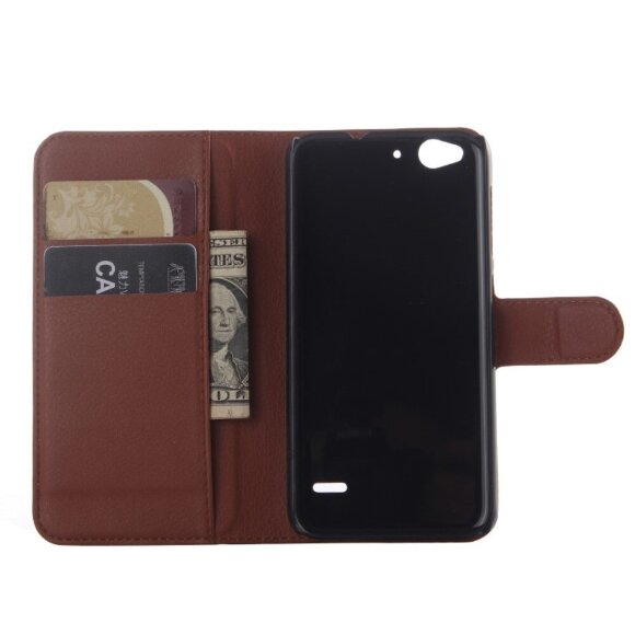 Чехол с визитницей для ZTE Blade S6 (коричневый)