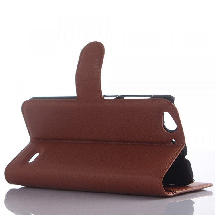 Чехол с визитницей для ZTE Blade S6 (коричневый)