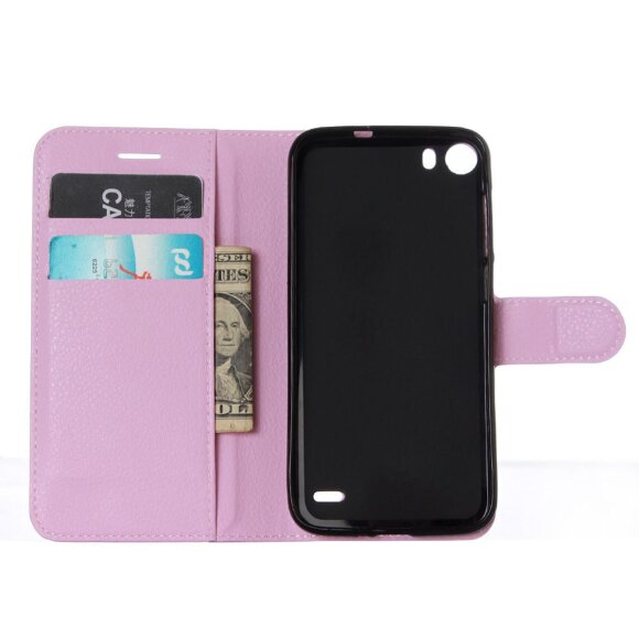 Чехол с визитницей для DOOGEE F3 / F3 Pro (розовый)
