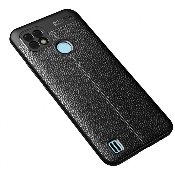 Чехол-накладка Litchi Grain для Realme C21 (черный) Чехол-накладка Litchi Grain для Realme C21 (черный)