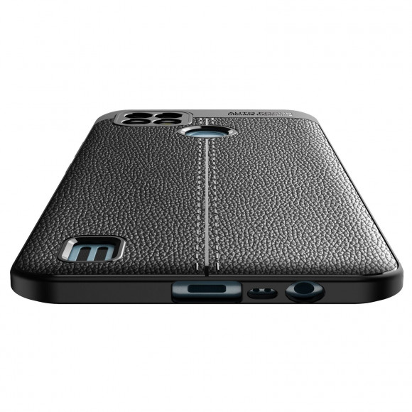 Чехол-накладка Litchi Grain для Realme C21 (черный) Чехол-накладка Litchi Grain для Realme C21 (черный)