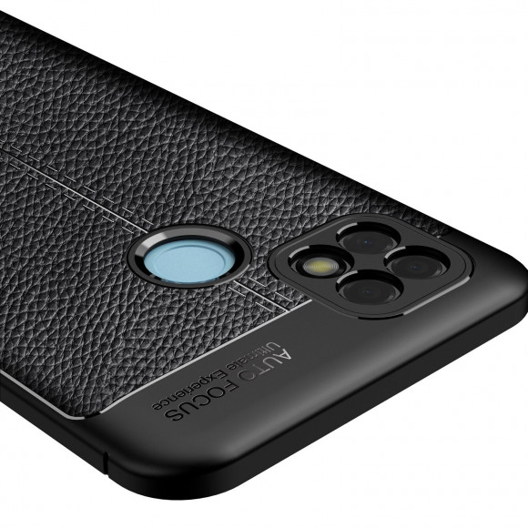 Чехол-накладка Litchi Grain для Realme C21 (черный) Чехол-накладка Litchi Grain для Realme C21 (черный)