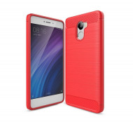 Чехол-накладка Carbon Fibre для Xiaomi Redmi 4 (красный)