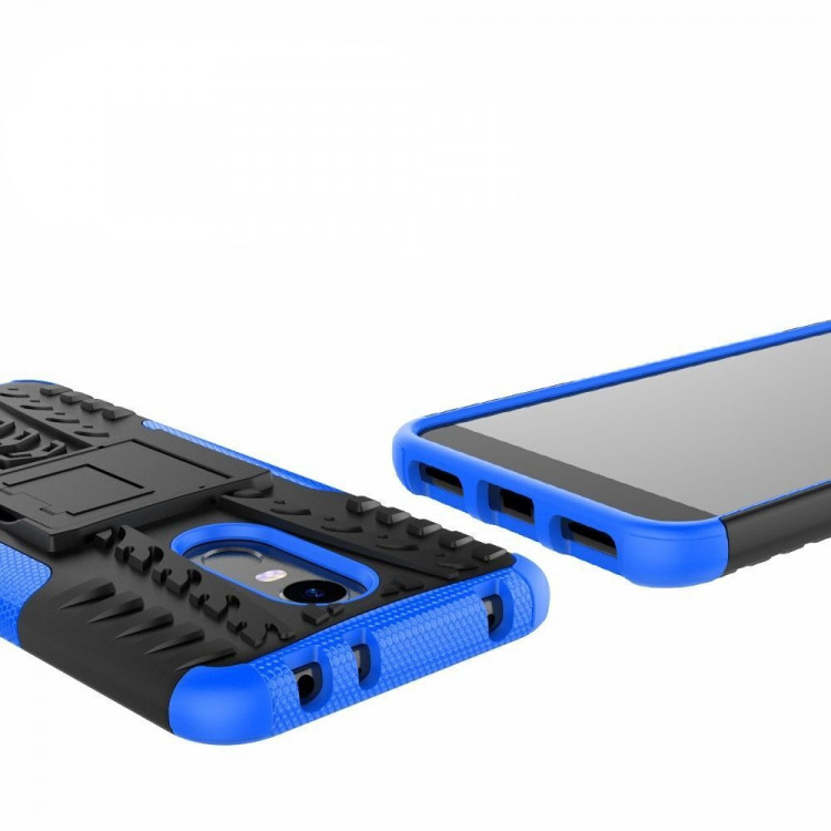 Чехол Hybrid Armor для Xiaomi Redmi 5 Plus (черный + голубой)