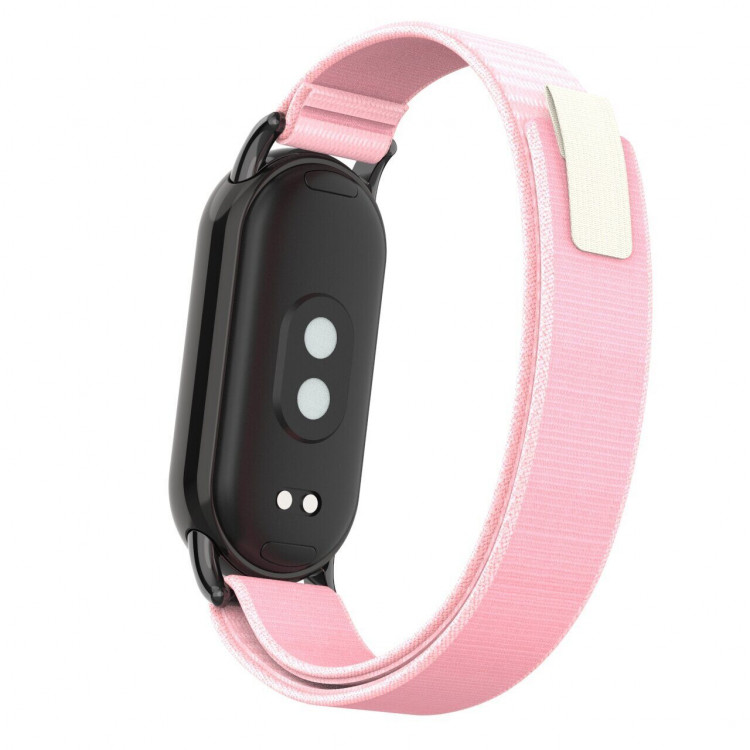 Ремешок с нейлоновой петлей для Xiaomi Mi Smart Band 8, Xiaomi Mi Band 8 (розовый)