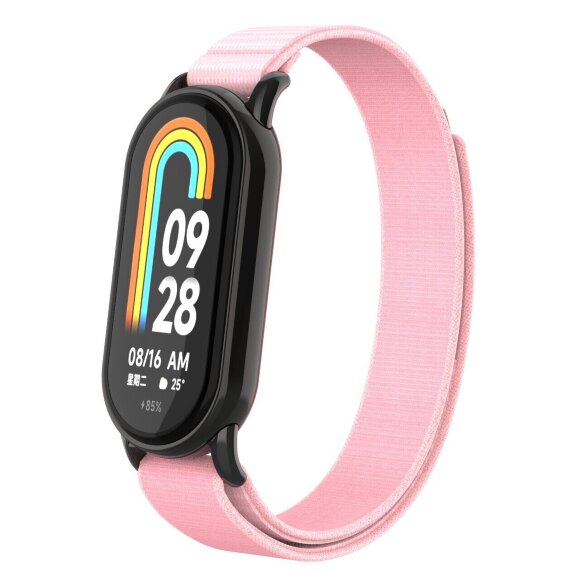 Ремешок с нейлоновой петлей для Xiaomi Mi Smart Band 8, Xiaomi Mi Band 8 (розовый) Ремешок с нейлоновой петлей для Xiaomi Mi Smart Band 8, Xiaomi Mi Band 8 (розовый)