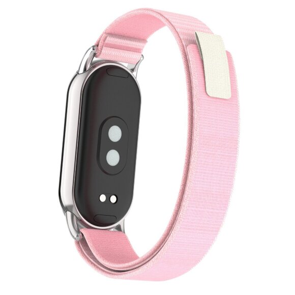 Ремешок с нейлоновой петлей для Xiaomi Mi Smart Band 8, Xiaomi Mi Band 8 (розовый) Ремешок с нейлоновой петлей для Xiaomi Mi Smart Band 8, Xiaomi Mi Band 8 (розовый)
