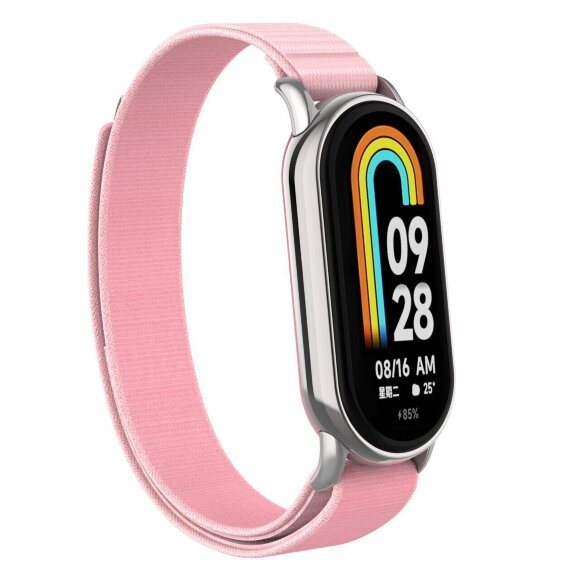 Ремешок с нейлоновой петлей для Xiaomi Mi Smart Band 8, Xiaomi Mi Band 8 (розовый) Ремешок с нейлоновой петлей для Xiaomi Mi Smart Band 8, Xiaomi Mi Band 8 (розовый)