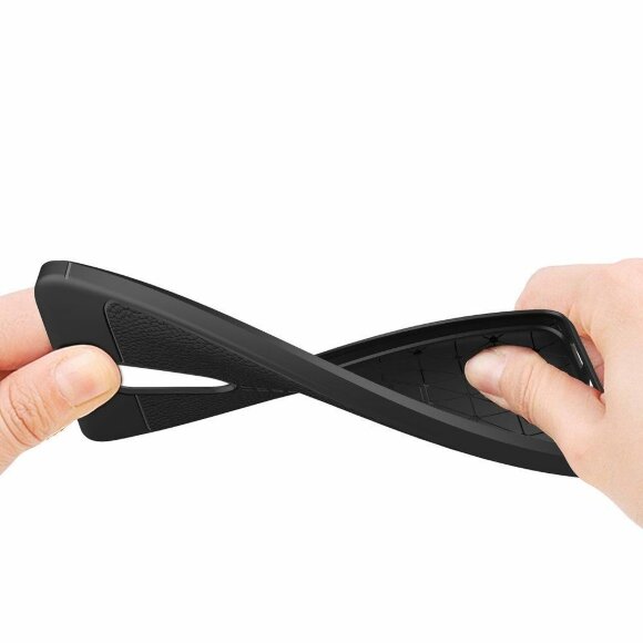 Чехол-накладка Litchi Grain для Xiaomi Redmi Note 4X / Note 4 (серый)