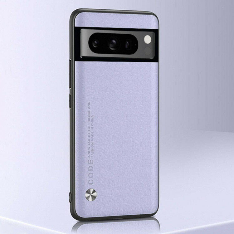 Чехол из искусственной кожи для Google Pixel 8 Pro (светло-фиолетовый)