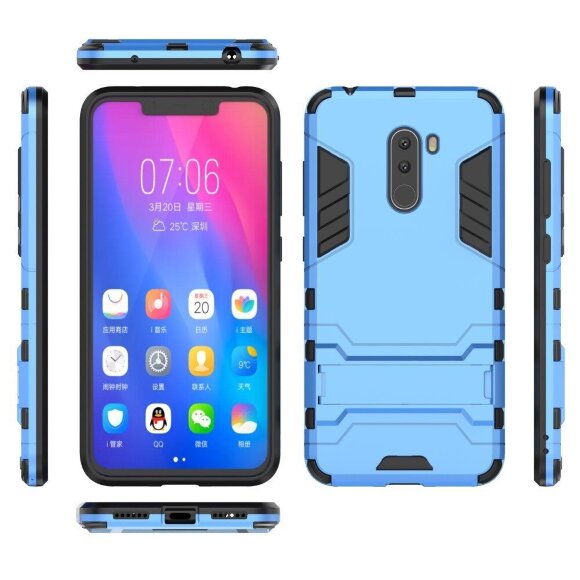 Чехол Duty Armor для Xiaomi Pocophone F1 / Poco F1 (голубой) Чехол Duty Armor для Xiaomi Pocophone F1 / Poco F1 (голубой)