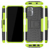 Чехол Hybrid Armor для Xiaomi Redmi Note 10 / Redmi Note 10S / Poco M5S (черный + зеленый)