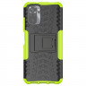 Чехол Hybrid Armor для Xiaomi Redmi Note 10 / Redmi Note 10S / Poco M5S (черный + зеленый)