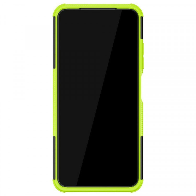 Чехол Hybrid Armor для Xiaomi Redmi Note 10 / Redmi Note 10S / Poco M5S (черный + зеленый)