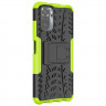 Чехол Hybrid Armor для Xiaomi Redmi Note 10 / Redmi Note 10S / Poco M5S (черный + зеленый)