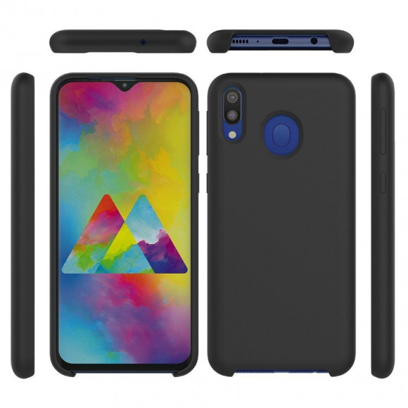 Силиконовый чехол Mobile Shell для Samsung Galaxy M20 (черный)