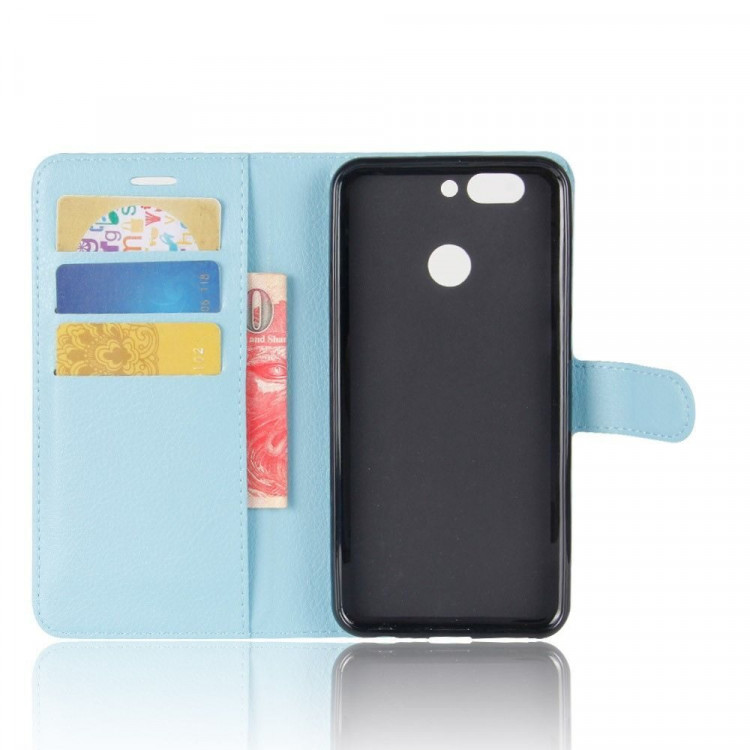 Чехол с визитницей для Huawei Nova 2 (голубой)