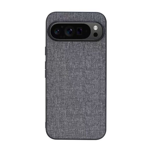 Чехол с тканевой текстурой для Google Pixel 9 Pro XL (серый)