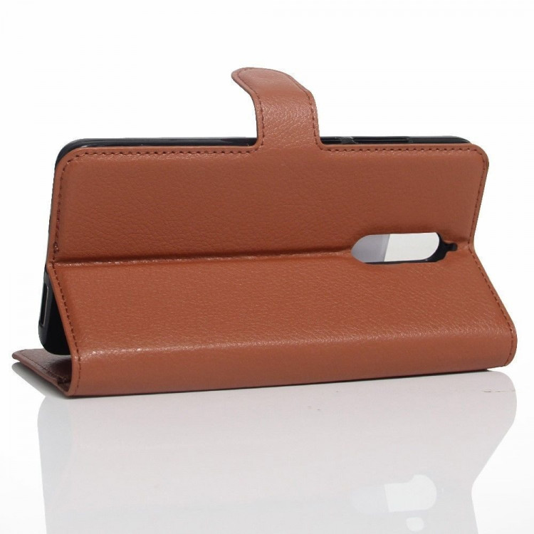 Чехол с визитницей для Huawei Mate 9 Pro (коричневый)