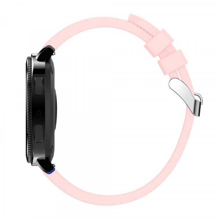 Силиконовый ремешок для Samsung Gear Sport / Gear S2 Classic / Galaxy Watch 42мм / Watch Active / Watch 3 (41мм) / Watch4 (розовый)