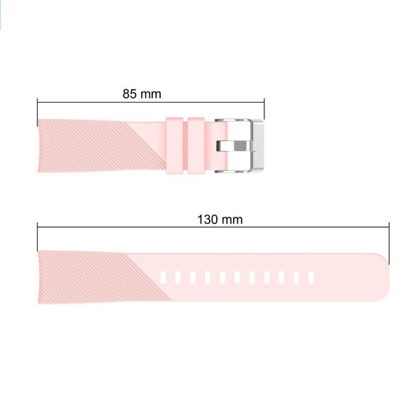 Силиконовый ремешок для Samsung Gear Sport / Gear S2 Classic / Galaxy Watch 42мм / Watch Active / Watch 3 (41мм) / Watch4 (розовый)