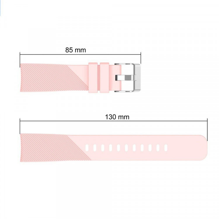 Силиконовый ремешок для Samsung Gear Sport / Gear S2 Classic / Galaxy Watch 42мм / Watch Active / Watch 3 (41мм) / Watch4 (розовый)