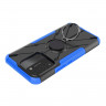Чехол Armor Shockproof Ring Holder для Tecno Spark Go 2022 (черный + голубой)