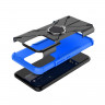 Чехол Armor Shockproof Ring Holder для Tecno Spark Go 2022 (черный + голубой)