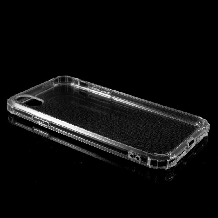 Силиконовый чехол с усиленными бортиками для iPhone XR (прозрачный)