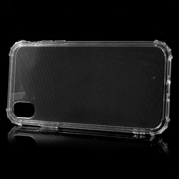 Силиконовый чехол с усиленными бортиками для iPhone XR (прозрачный)