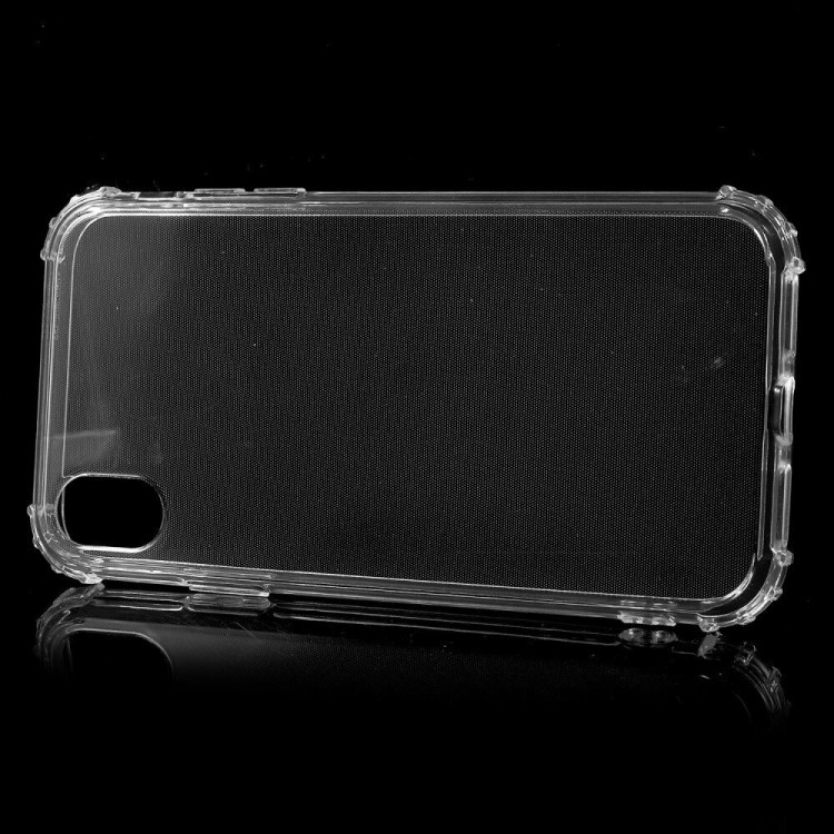 Силиконовый чехол с усиленными бортиками для iPhone XR (прозрачный)