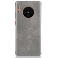 Кожаная накладка-чехол для Huawei Mate 30 Pro (серый)
