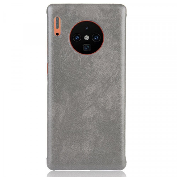 Кожаная накладка-чехол для Huawei Mate 30 Pro (серый)