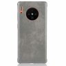 Кожаная накладка-чехол для Huawei Mate 30 Pro (серый)