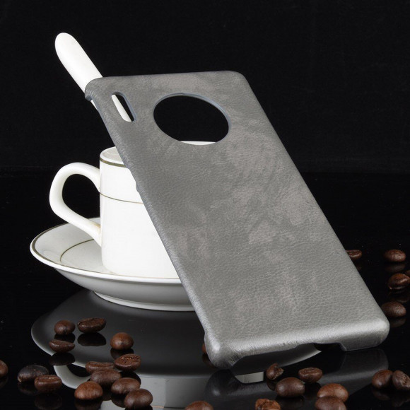 Кожаная накладка-чехол для Huawei Mate 30 Pro (серый) Кожаная накладка-чехол для Huawei Mate 30 Pro (серый)