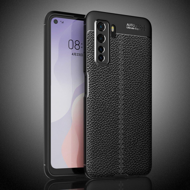 Чехол-накладка Litchi Grain для Honor 30S (CDY-NX9A) (черный)