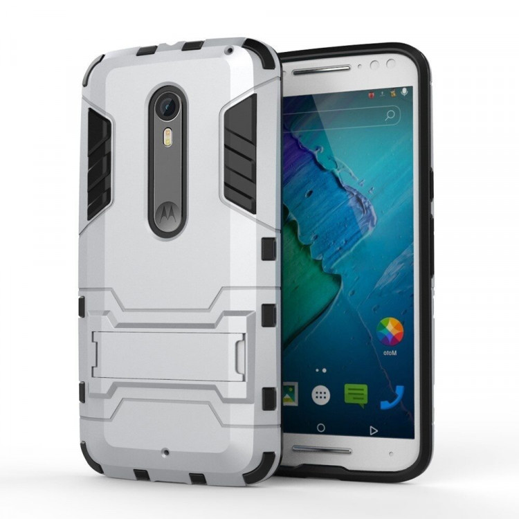 Чехол Duty Armor для Motorola Moto X Style (серебряный)
