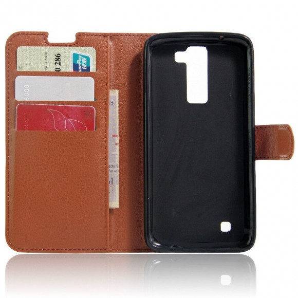 Чехол с визитницей для LG K8 K350E (коричневый) Чехол с визитницей для LG K8 K350E (коричневый)