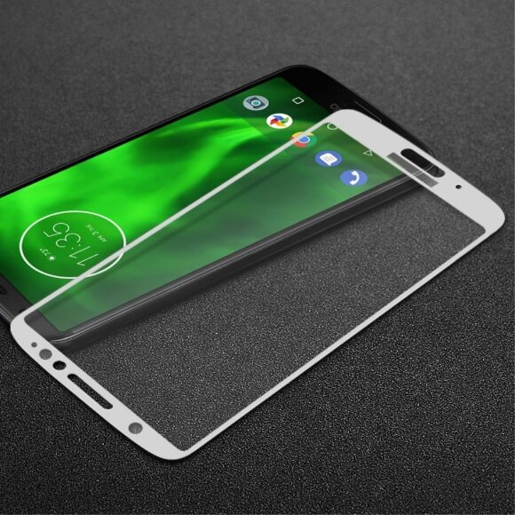 Защитное стекло 3D для Motorola Moto G6 Plus (белый)