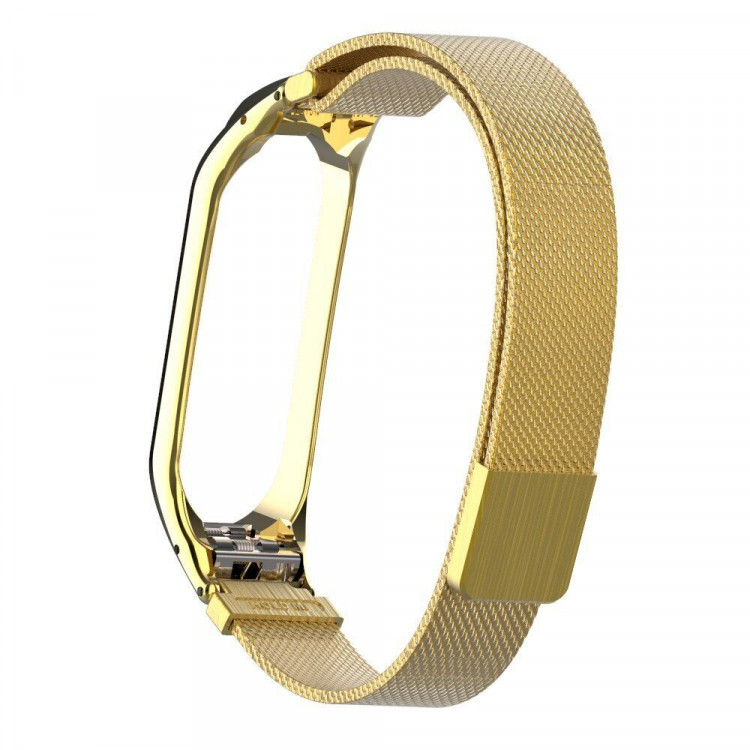 Сетчатый браслет для Xiaomi Mi Band 4 (золотой)