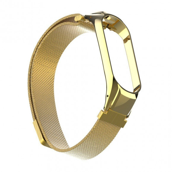 Сетчатый браслет для Xiaomi Mi Band 4 (золотой) Сетчатый браслет для Xiaomi Mi Band 4 (золотой)