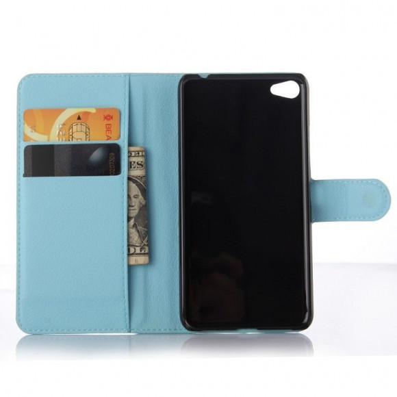 Чехол с визитницей для Lenovo S60 (голубой)