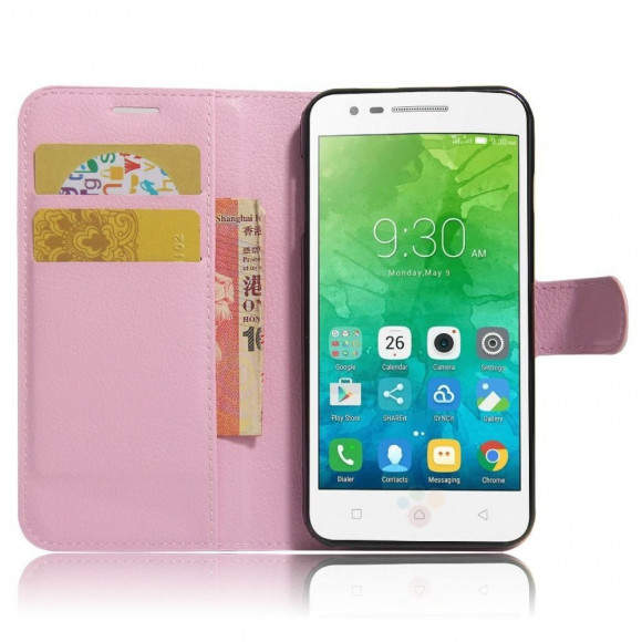 Чехол с визитницей для Lenovo Vibe C2 Power (розовый) Чехол с визитницей для Lenovo Vibe C2 Power (розовый)