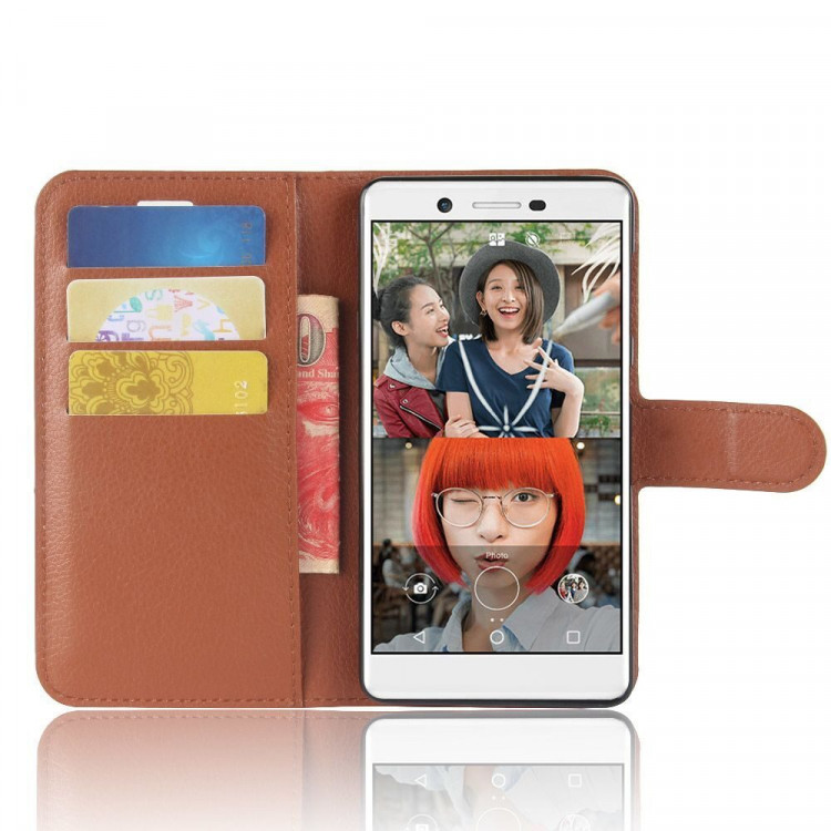 Чехол с визитницей для Nokia 7 (коричневый)