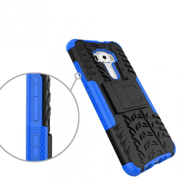 Чехол Hybrid Armor для ASUS Zenfone 3 ZE552KL (черный + голубой)