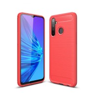 Чехол-накладка Carbon Fibre для Realme 5 Pro (красный) Чехол-накладка Carbon Fibre для Realme 5 Pro (красный)