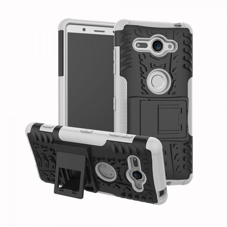 Чехол Hybrid Armor для Sony Xperia XZ2 Compact (черный + белый)