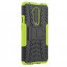 Чехол Hybrid Armor для OnePlus 7T Pro (черный + зеленый)