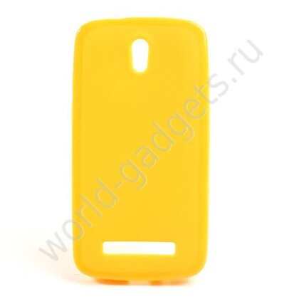 Мягкий пластиковый чехол для HTC Desire 500 (желтый)