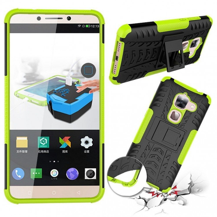 Чехол Hybrid Armor для LeEco Le Max2 (черный + зеленый)